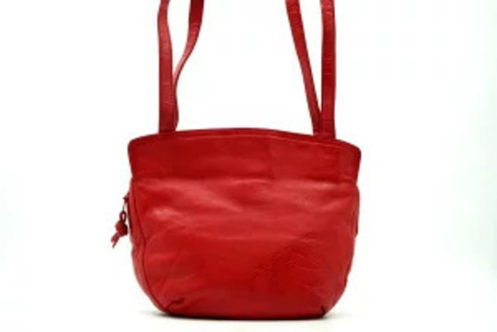 Loewe Sacoche Anagram Nappa Leather Shoulder Bag Red